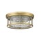 Z-Lite Clarion 3 Light Flush Mount, Rubbed Brass & Inner Clear Water & Outer Clear 493F3-RB - alternate 5